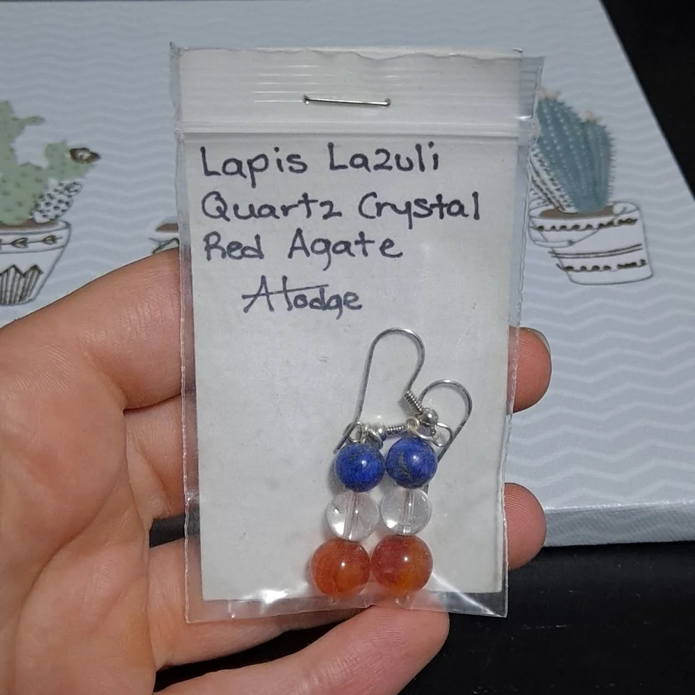 NWT handmade artisan patriotic earrings - Picture 1 of 3